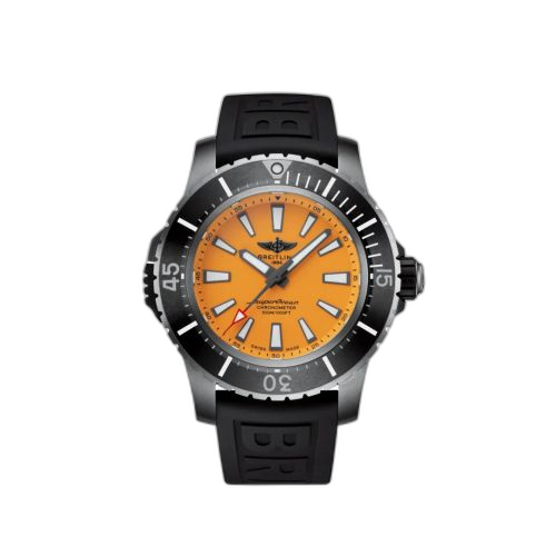 [E17369241I1S1] Superocean II 48 Titanium / Yellow / Rubber / Pin