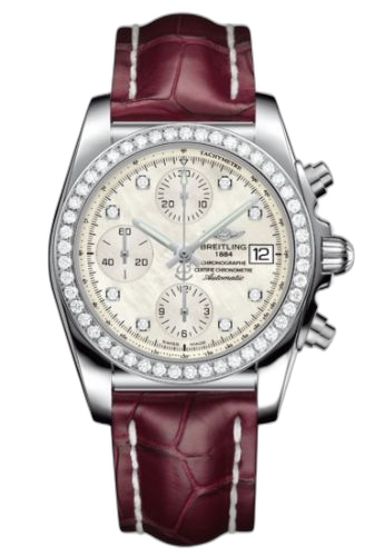 [A1331053/A776/720P] Chronomat 38 SleekT Stainless Steel / Diamond / MOP / Alligator