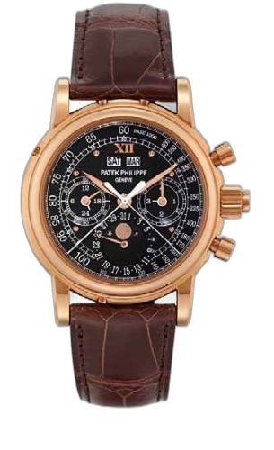 [5004R_Black] Perpetual Calendar Split Seconds Chronograph 5004 Rose Gold / Black Roman