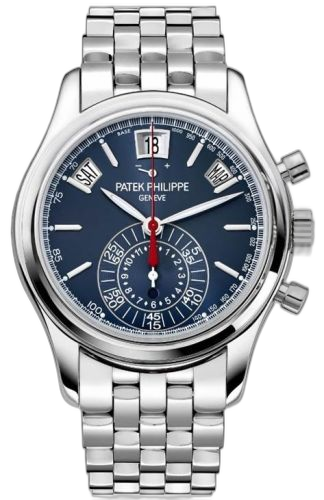[5960/1P-0XX] Annual Calendar Chronograph 5960 Platinum / Blue / Bracelet