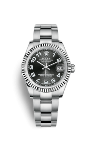 [178274-0064] Datejust 31 Stainless Steel Fluted / Oyster / Black - Arabic