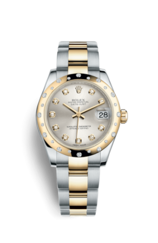 [178343-0042] Datejust 31 Rolesor Yellow Domed Diamond / Oyster / Silver Diamond