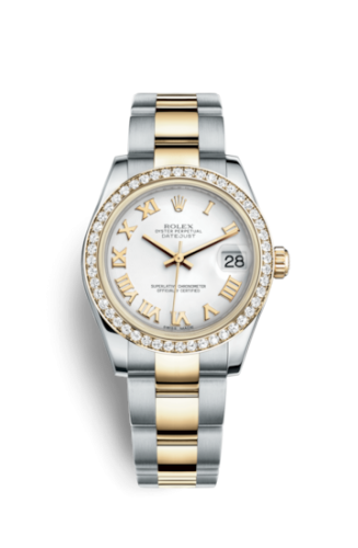 [178383-0024] Datejust 31 Rolesor Yellow Diamond / Oyster / White Roman