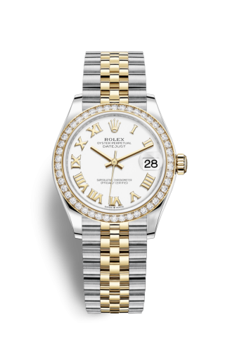 [278383rbr-0002] Datejust 31 Stainless Steel / Yellow Gold / Diamond / White - Roman / Jubilee