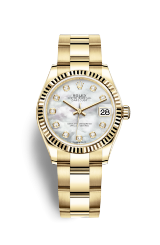 [278278-0017] Datejust 31 Yellow Gold / Fluted / MOP / Oyster