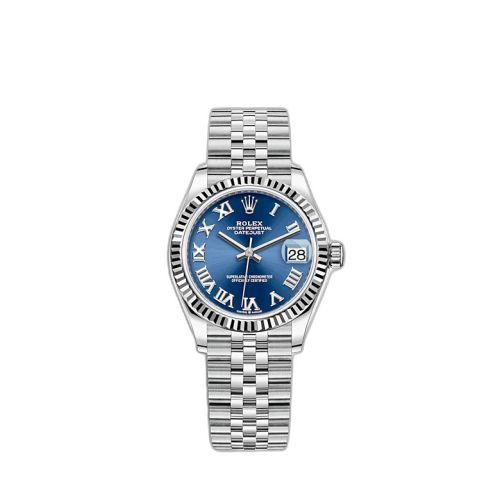 [278274-0034] Datejust 31 Stainless Steel / Fluted / Blue - Roman / Jubilee
