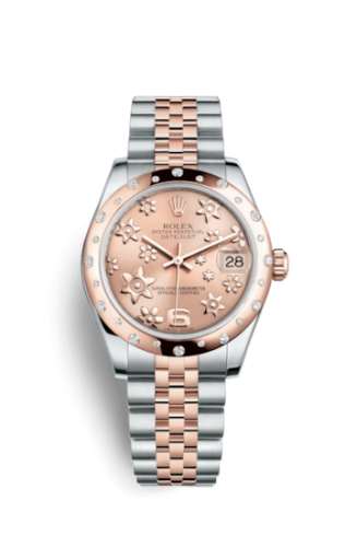 [178341-0006] Datejust 31 Rolesor Everose Domed Diamond / Jubilee / Pink Floral
