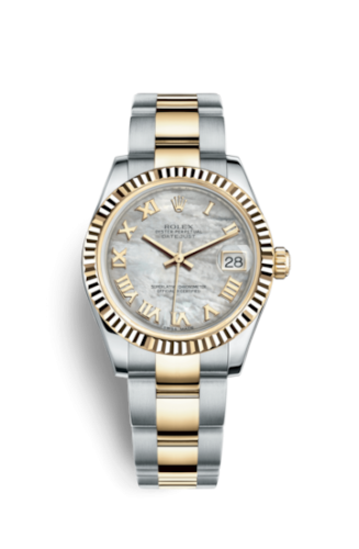 [178273-0037] Datejust 31 Rolesor Yellow Fluted / Oyster / MOP Roman