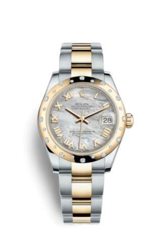 [178343-0007] Datejust 31 Rolesor Yellow Domed Diamond / Oyster / MOP Roman