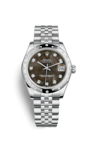 [178344-0008] Datejust 31 Stainless Steel Domed Diamond / Jubilee / Black MOP