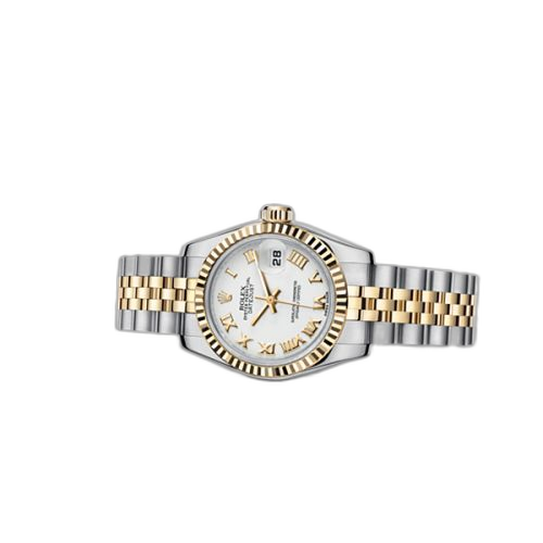 [179173-0182] Lady-Datejust 26 Rolesor Fluted White Jubilee