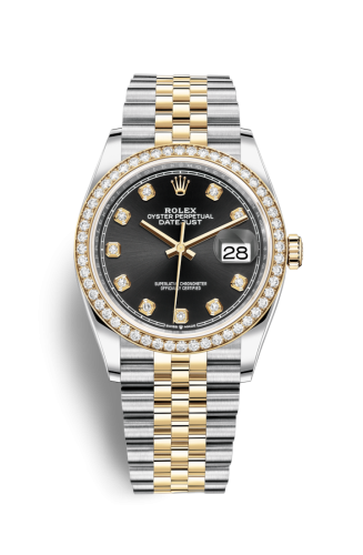 [126283RBR-0007] Datejust 36 Stainless Steel / Yellow Gold / Diamond / Black Diamond / Jubilee