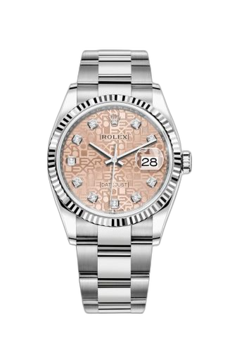 [126234-0024] Datejust 36 Stainless Steel / Fluted / Pink Jubilee / Oyster