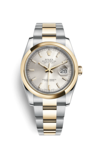 [116203-0131] Datejust 36 Rolesor Yellow Domed / Oyster / Silver