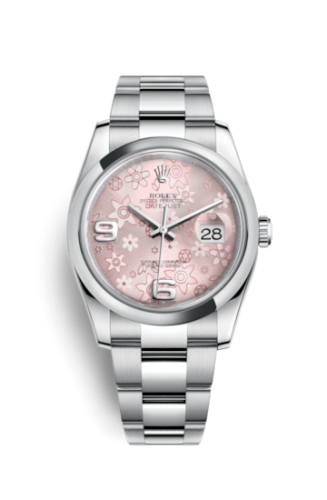 [116200-0072] Datejust 36 Stainless Steel Domed / Oyster / Pink Floral