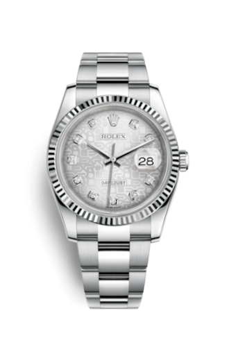 [116234-0135] Datejust 36 Stainless Steel Fluted / Oyster / Silver Computer
