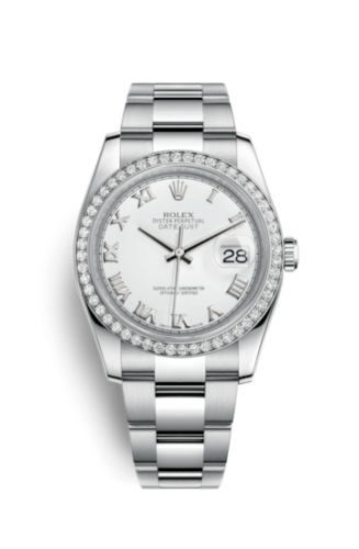 [116244-0023] Datejust 36 Stainless Steel Diamond / Oyster / Silver