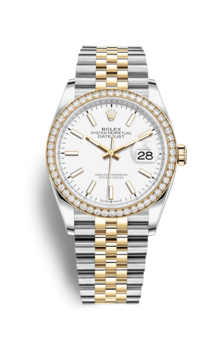 [126283RBR-0005] Datejust 36 Stainless Steel / Yellow Gold / Diamond / White / Jubilee