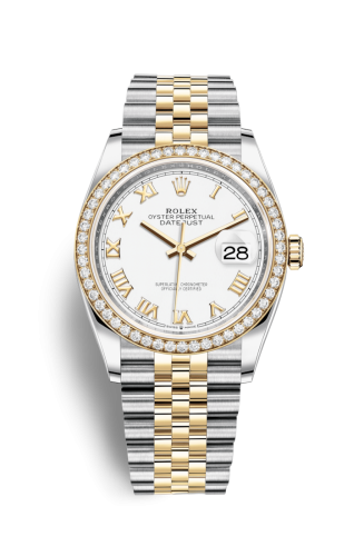 [126283RBR-0015] Datejust 36 Stainless Steel / Yellow Gold / Diamond / White Roman / Jubilee
