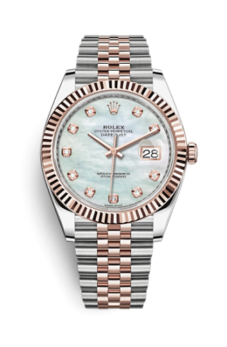 [126331-0014] Datejust 41 Rolesor Everose Fluted / Jubilee / MOP