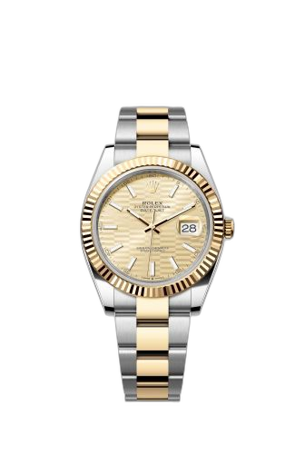 [126333-0021] Datejust 41 Rolesor Yellow Fluted / Oyster / Champagne - Fluted