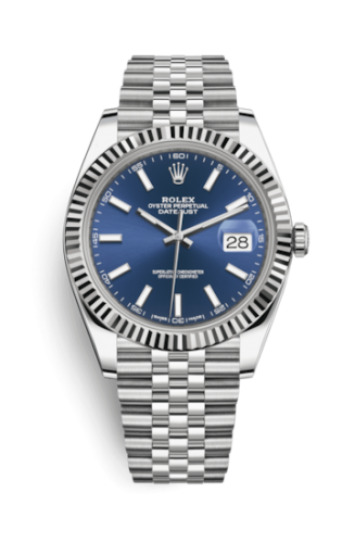 [126334-0002] Datejust 41 Stainless Steel Fluted / Jubilee / Blue