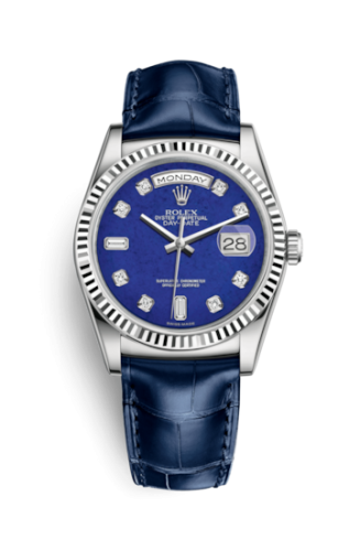 [118139-0073] Day-Date 36 White Gold / Strap / Lapis