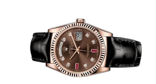 [118135-0087] Day-Date 36 Everose / Strap / Chocolate Diamonds Rubies