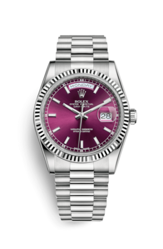 [118239-0288] Day-Date 36 White Gold / President / Cherry