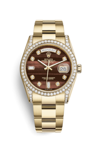 [118388-0135] Day-Date 36 Yellow Gold Diamonds / Oyster / Bull's Eye