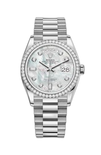 [128349RBR-0004] Day-Date 36 White Gold / Diamond / MOP-Diamond / President