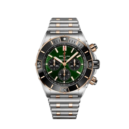 [UB0136251L1U1] Super Chronomat B01 44 Stainless Steel - Red Gold / Green / Rouleaux