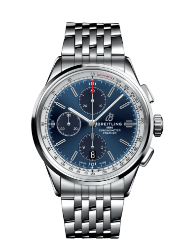 [A1331535C1A1] Premier Chronograph 42 Stainless Steel / Blue / Bracelet
