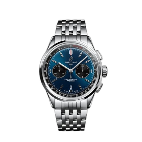 [AB0118221C1A1] Premier B01 Chronograph 42 Stainless Steel / Blue / Bracelet