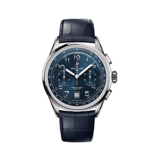 [AB0145171C1P2] Premier B01 Chronograph 42 Stainless Steel / Blue / Alligator