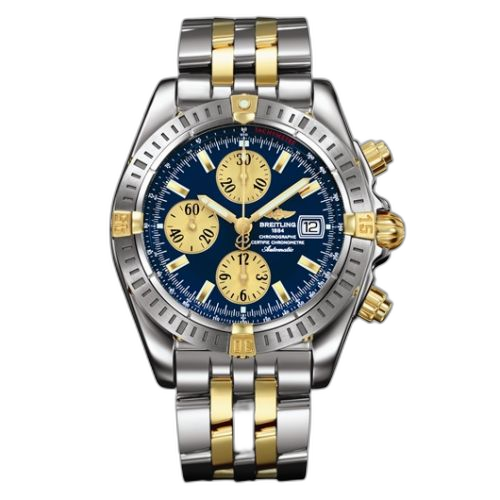 [B1335611/C646] Chronomat Evolution Stainless Steel / Yellow Gold / Blue