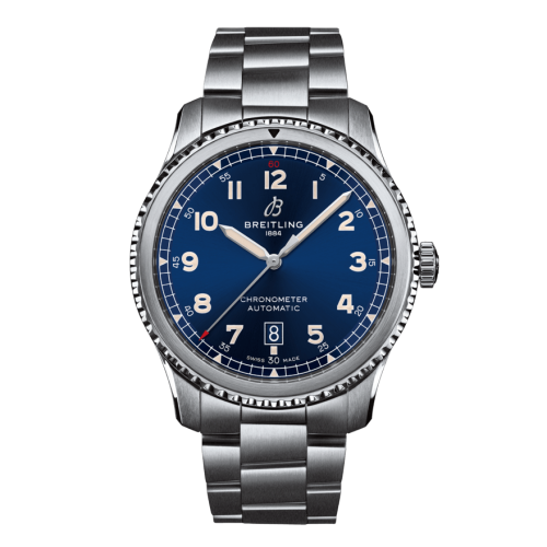 [A17315101C1A1] Aviator 8 Automatic 41 Stainless Steel / Blue / Bracelet