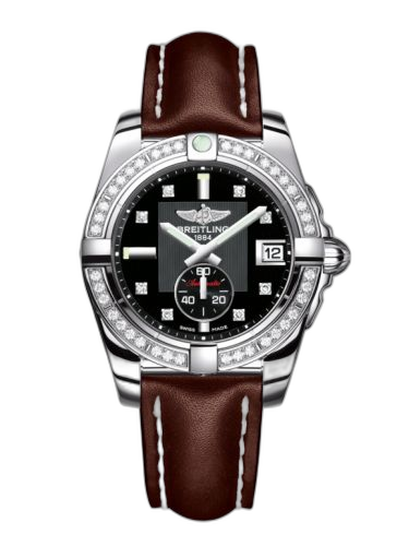 [A3733053/BD02/416X/A16BA.1] Galactic 36 Automatic Stainless Steel / Diamond / Volcano Black Diamond / Calf