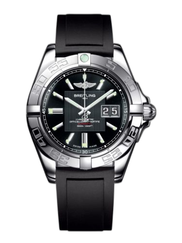 [A49350L2.BA07.132S] Galactic 41 Stainless Steel / Trophy Black / Rubber