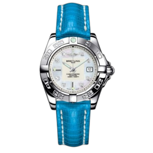 [A71356L2.A708.126Z] Galactic 32 Stainless Steel / Pearl Diamond / Teju