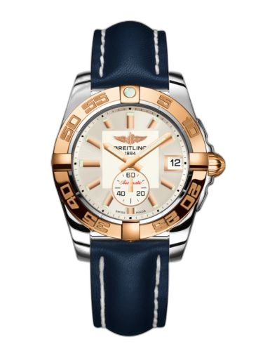 [C3733012/G714/194X/A16BA.1] Galactic 36 Automatic Stainless Steel / Rose Gold / Stratus Silver / Calf