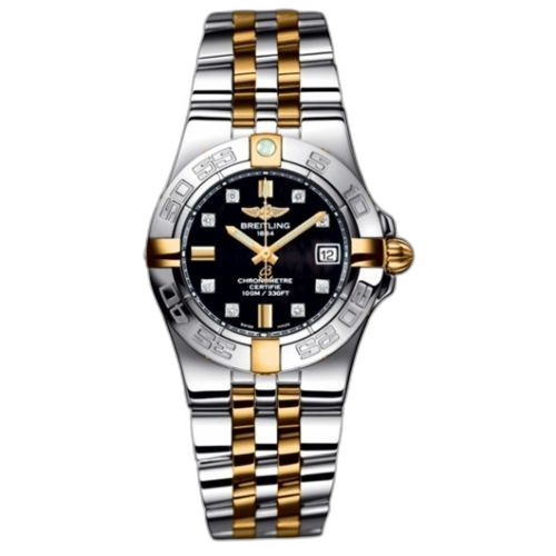 [B71340L2.BA15.368D] Galactic 30 Two Tone Black / Diamond / Two Tone Bracelet