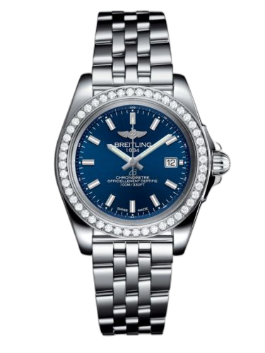 [A7133053/C951/792A] Galactic 32 Sleek Edition Stainless Steel / Diamond / Horizon Blue / Bracelet