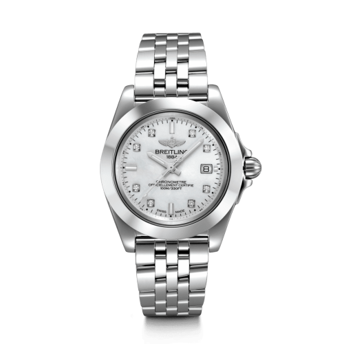 [W71330121A1A1 (aka: W7133012/A801/792A)] Galactic 32 Sleek Edition Stainless Steel / Pearl Diamond / Bracelet