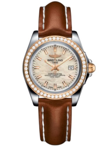 [C7133053/A802/406X/A14BA.1] Galactic 32 Sleek Edition Stainless Steel / Rose Gold / Diamond / Pearl / Calf