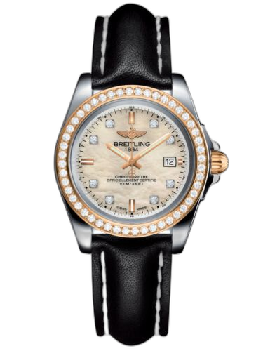 [C7133053/A803/408X/A14BA.1] Galactic 32 Sleek Edition Stainless Steel / Rose Gold / Diamond / Pearl Diamond / Calf