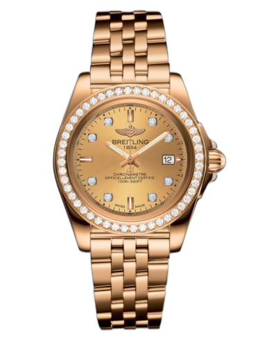 [H7133053.H550.792H] Galactic 32 Sleek Edition Rose Gold / Diamond / Golden Sun Diamond / Bracelet