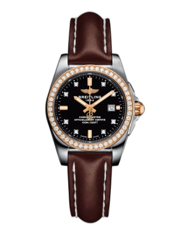 [C7234853/BE86/484X/A12BA.1] Galactic 29 Stainless Steel / Rose Gold / Diamond / Trophy Black Diamond / Calf
