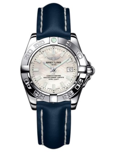 [A71356L2.A787.116X] Galactic 32 Stainless Steel / Pearl / Calf