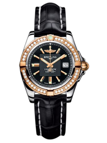 [C71356LA.BA12.777P] Galactic 32 Stainless Steel / Rose Gold / Diamond / Trophy Black / Croco
